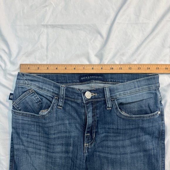 Rock & Republic Women's Blue Lowrise Bootcut Jeans, Kendall - Picture 5 of 7